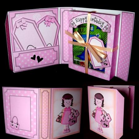 3D Suzi Goes Shopping Gift Box Card Kit with 3D Decoupage by Dianne Jackson