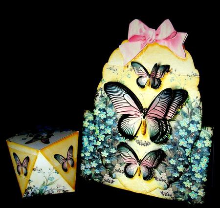 Over the Top Card with Facets Box Butterflies 176 Yellow by Dianne Jackson