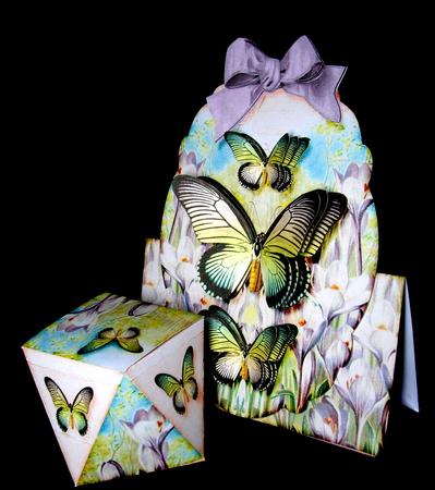 Over the Top Card with Facets Box Butterflies 177 Rosa by Dianne Jackson