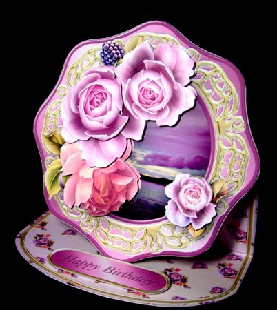Rosy Dawn Octagon Frame Easel Card Mini Kit by Dianne Jackson