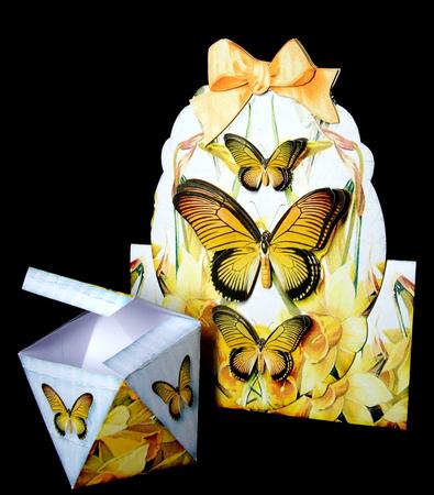 Over the Top Card with Facets Box Butterflies 180 Blue by Dianne Jackson