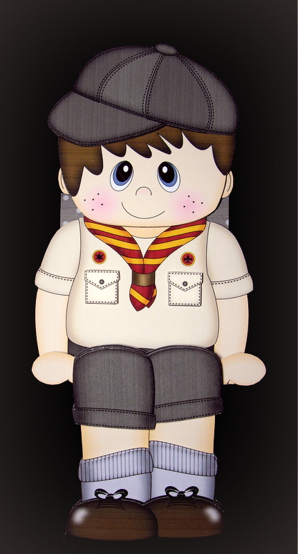 3D on the Shelf Card Kit - Boy Scout Mick by Dianne Jackson