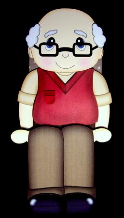 3D on the Shelf Card Kit - Old Man Arthur by Dianne Jackson
