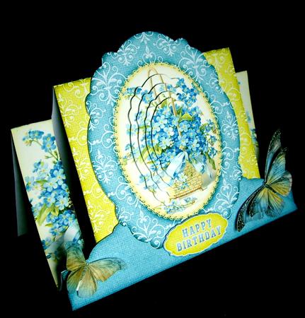 Stepper Card a Basket Full of Flowers 185 by Dianne Jackson