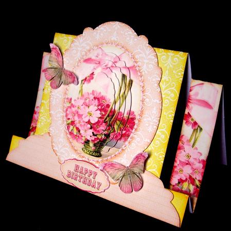 Stepper Card a Basket Full of Flowers 186 by Dianne Jackson