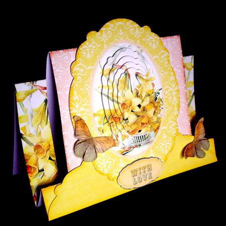 Stepper Card a Basket Full of Flowers 187 by Dianne Jackson