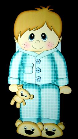 3D on the Shelf Card Kit - Little Boy Pyjama Billy by Dianne Jackson
