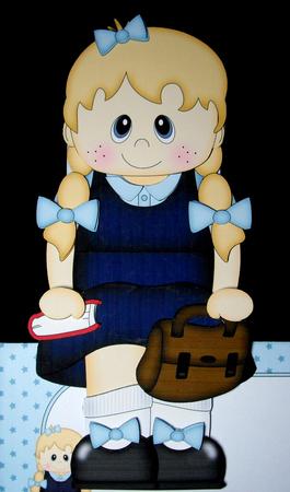 3D on the Shelf Card Kit - Schoolgirl Dot by Dianne Jackson