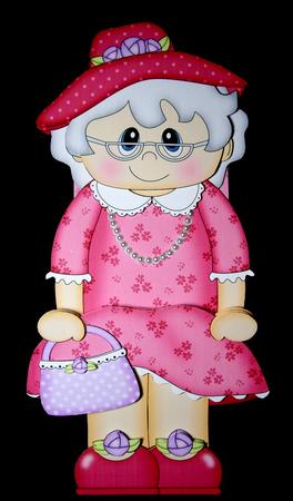 3D on the Shelf Card Kit - Old Lady Sadie by Dianne Jackson