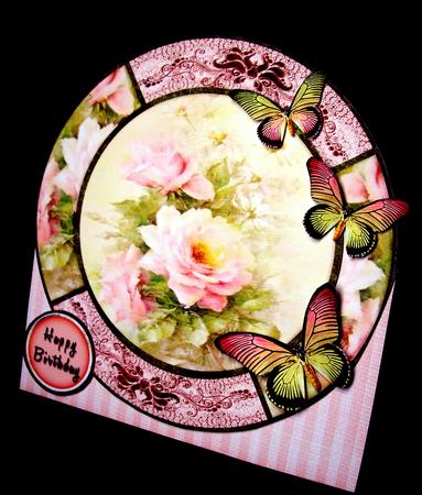 Round Over the Top Card Pink 199 by Dianne Jackson