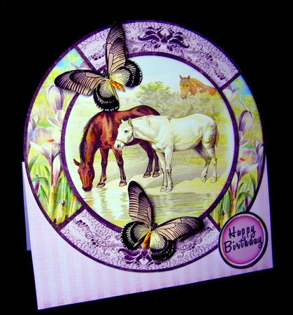 Round Over the Top Card Purple 202 by Dianne Jackson