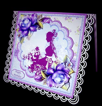 Stylized Lady & Bouquet 8x8 Floral Mini Kit & Decoupage by Dianne Jackson