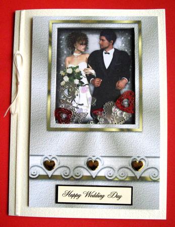 Bride and Groom Wedding Easy 3D Look Card by Dianne Jackson