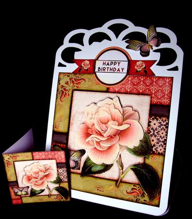 Cardtopper with Inlet Smell the Roses 254 by Dianne Jackson