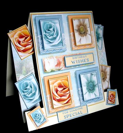 Cardtopper with Inlet Soft Roses 260 by Dianne Jackson