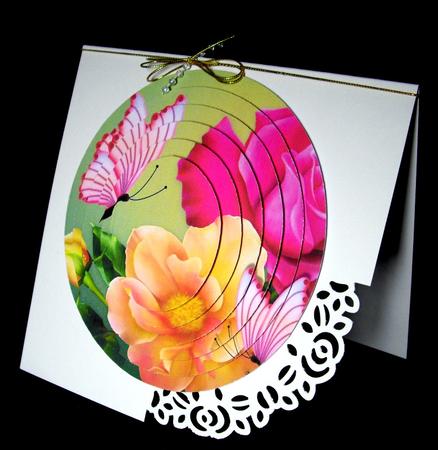 Pretty Summer Peach and Pink Flowers Pyramids by Dianne Jackson