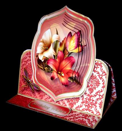 Lovely Lilies Pyramid Easel Card Mini Kit by Dianne Jackson