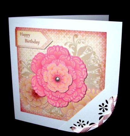 Vintage Pinks and Brown Floral Topper by Dianne Jackson