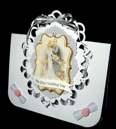Wedding Couple A4 Bracket Lace Picture Sheet by Dianne Jackson