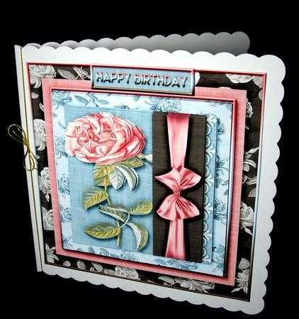 Cardtopper Pink Rose 284 by Dianne Jackson