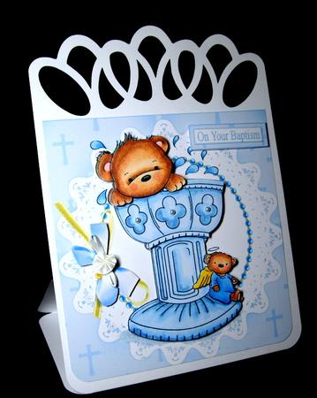 8b8 Baptism Bear Boy Mini Kit by Dianne Jackson