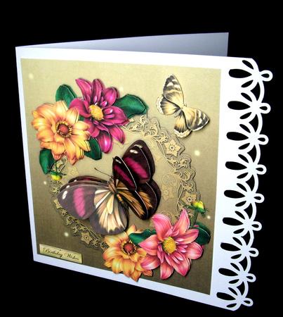 Dahlia Delight - 8" Square Card Mini-kit by Dianne Jackson