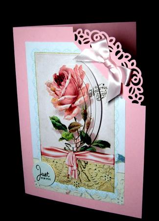 Single Pink French Rose Oval Pyramids by Dianne Jackson