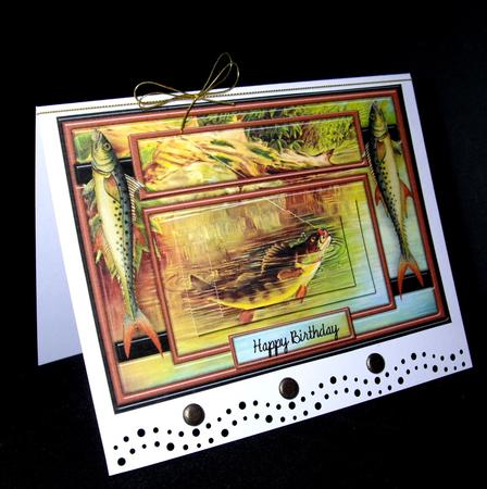 Fishing in a Pond Male Card by Dianne Jackson