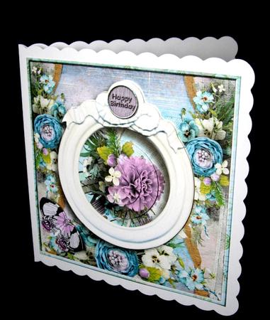 Cardtopper Singlesheet Flowers in a Frame 116 by Dianne Jackson