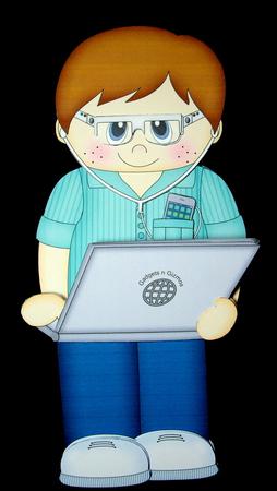 3D on the Shelf Card Kit - Gadgets N Gizmos Boy Geff by Dianne Jackson