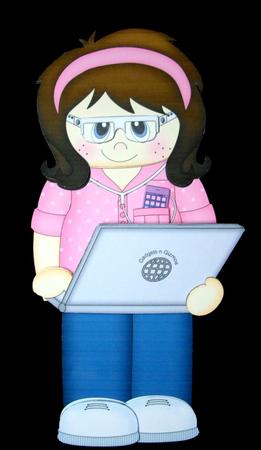 3D on the Shelf Card Kit - Gadgets N Gizmos Girl Gail by Dianne Jackson