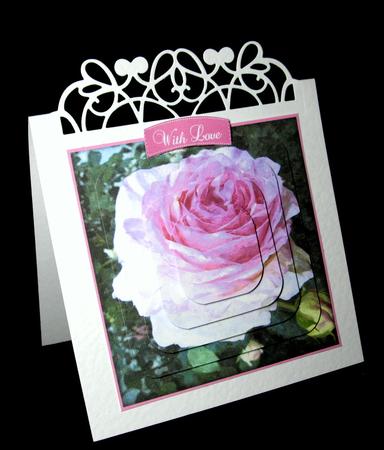 Pretty Rose Watercolour Pyramid Topper by Dianne Jackson