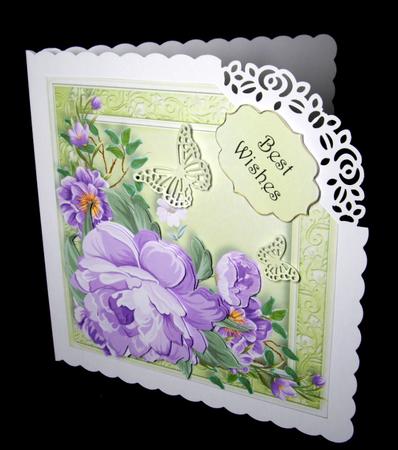 Purple Painted Rose 8x8 Quick Topper by Dianne Jackson