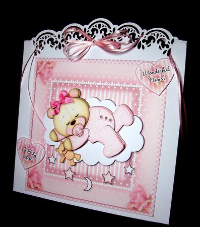 Baby Girl Sleeping Teddy Mini Kit by Dianne Jackson