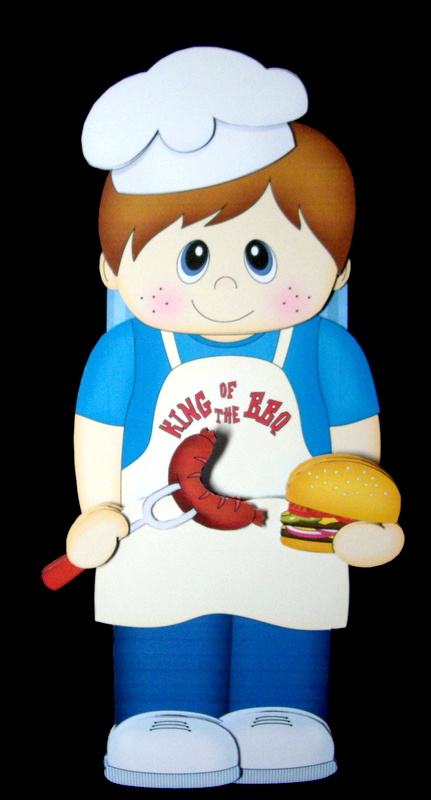 3D on the Shelf Card Kit - King of the Bbq Chef Blake by Dianne Jackson
