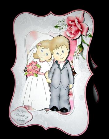 Cute Wedding Couple Bracket Card Kit by Dianne Jackson