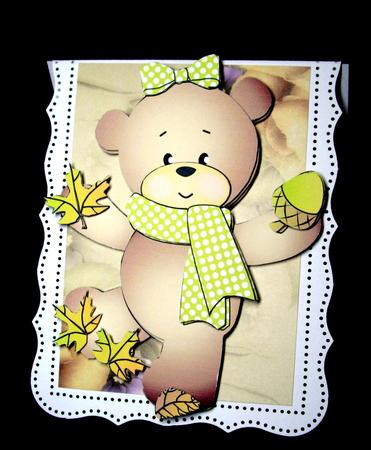 Autumn Bella Teddy Decoupage Sheet by Dianne Jackson