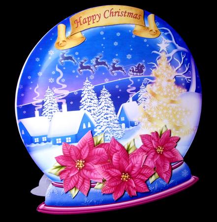 Christmas Snow Globe & Gold Tree Shaped Rocker Card Mini Kit by Dianne Jackson