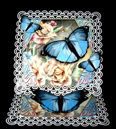 Cardtopper Lovely Butterfly Soft Creme 410 by Dianne Jackson