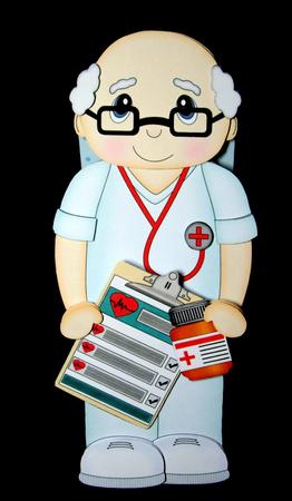 3D on the Shelf Card Kit - Old Man Doctor Hart by Dianne Jackson