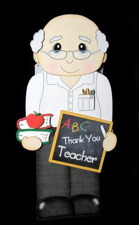 3D on the Shelf Card Kit - Mr White the Older Teacher by Dianne Jackson