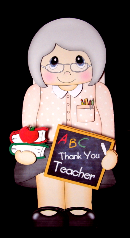 3D on the Shelf Card Kit - Mrs Jones the Older Teacher by Dianne Jackson