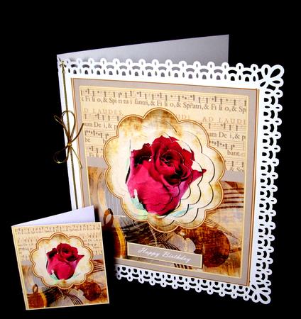 Red Rose and Music by Dianne Jackson