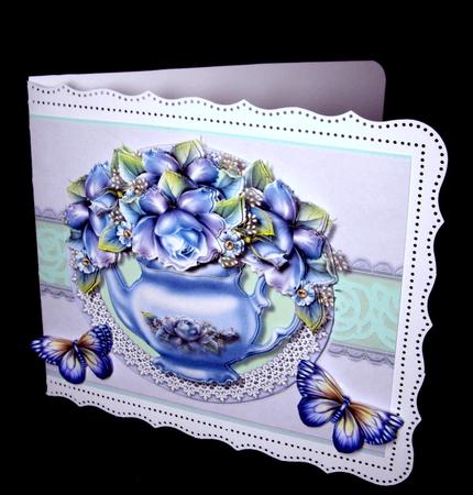Mini Kit Teapot & Porcelain Roses by Dianne Jackson
