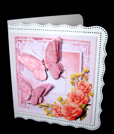 Lovely Pink Butterfly's and Roses on the Wing  by Dianne Jackson