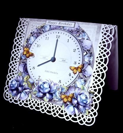 Flowers and Time Card Front by Dianne Jackson