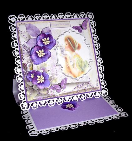 Art Deco Beauty in a Flower 7x7 Card by Dianne Jackson