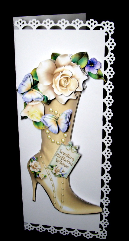 Cream Rose Boot by Dianne Jackson