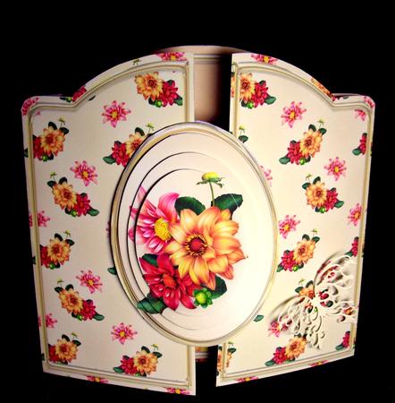 Dahlias - Gatefold Card Mini Kit by Dianne Jackson