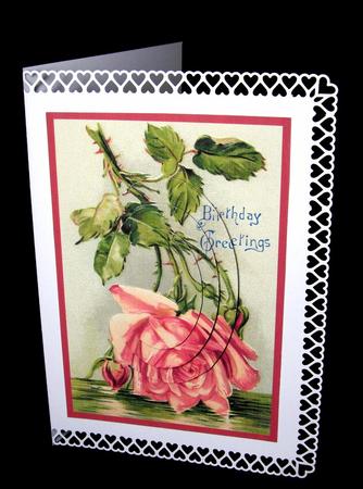 Vintage Pink Rose Oval Pyramid by Dianne Jackson